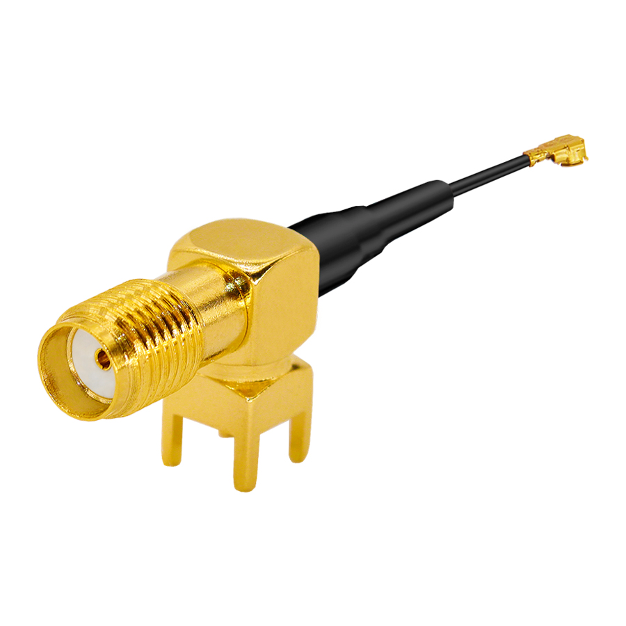 6*6MM 板端安裝SMA母頭母針轉IPEX連接線